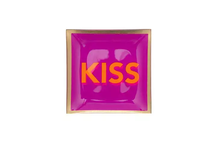 Glasteller "Kiss" S fuchsia